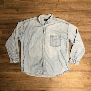 Jeans Wear Men’s blue dress shirt, some small imperfections- see photos size XL